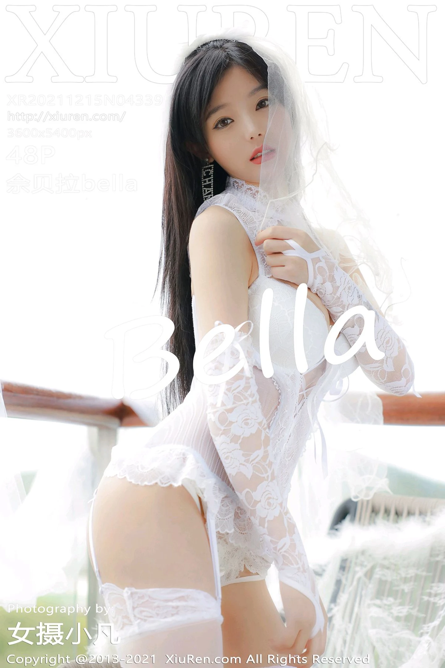 [XiuRen秀人网]VOL.4339 模特佘贝拉bella大理旅拍私房性感纯白婚纱配蕾丝吊袜诱惑写真48P-秀人网官方网站